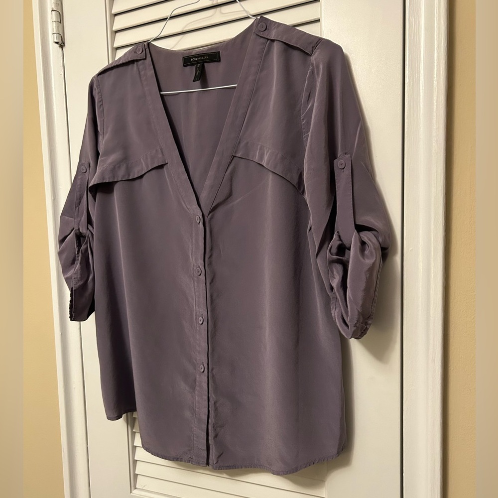 BCBG Maxazria Drew Silk Blouse Women’s Size S/M - Picture 5 of 7